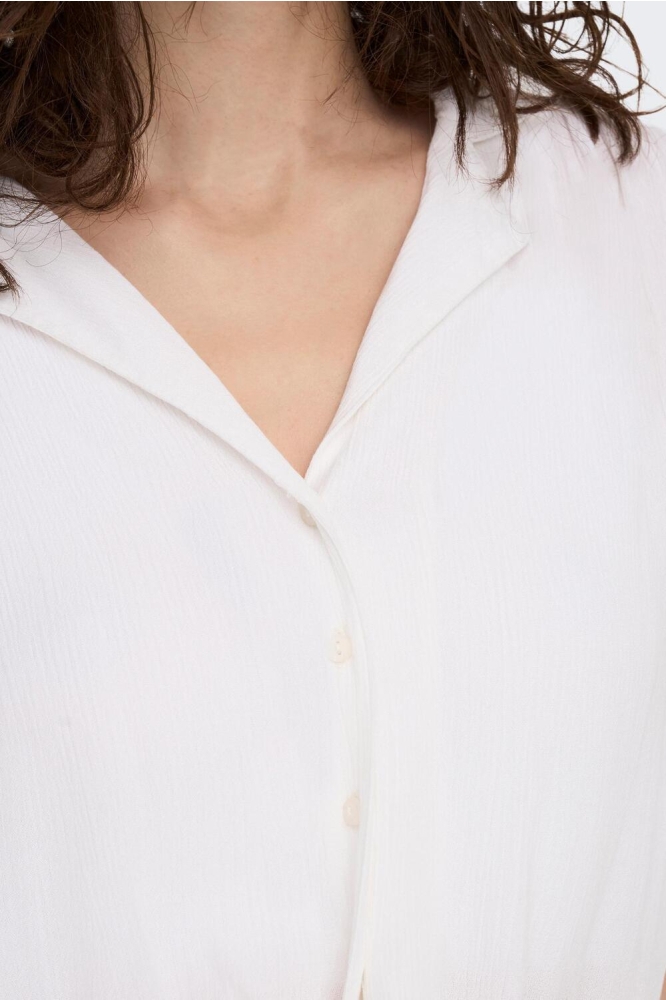 ONLPAULA LIFE S/S TIE SHIRT WVN NOO 15281497 WHITE
